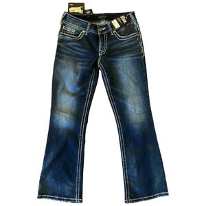 NWT Women's Silver Jeans Suki Curvy Fit Mid Rise Bootcut Size 29 Inseam 32”